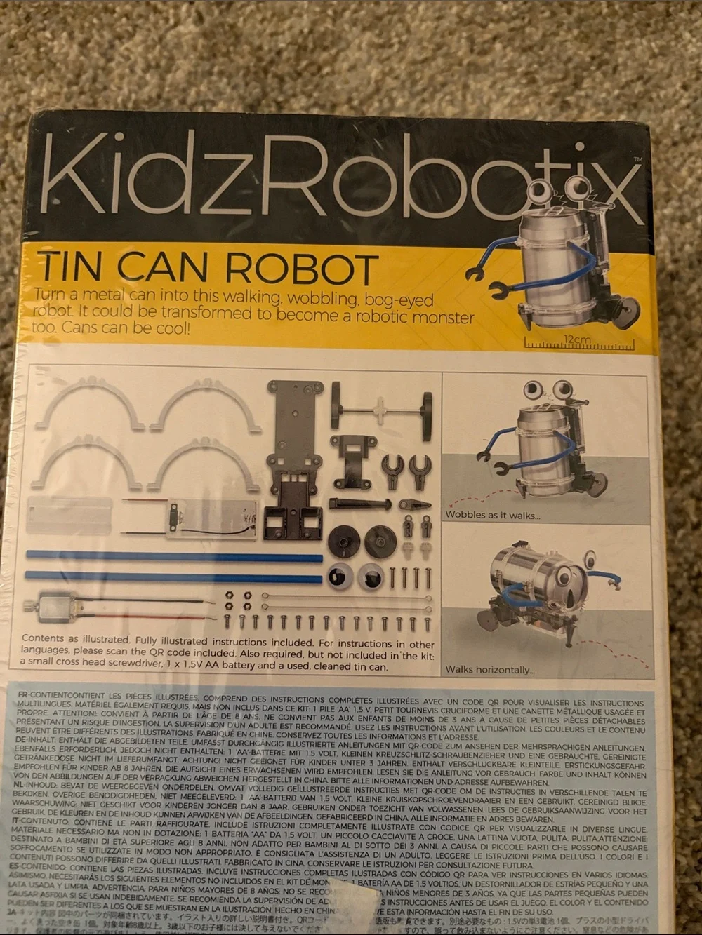 Tin Can Robot Kit Kids Robotix NEW SEALED BOX NWT STEM STEAM KIT TOY Ages 8+
